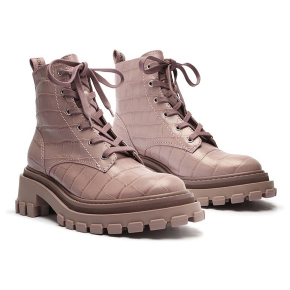 SCHUTZ Orly Combat Boot Sweet Lilac size 7.5 B NWB - Picture 3 of 12